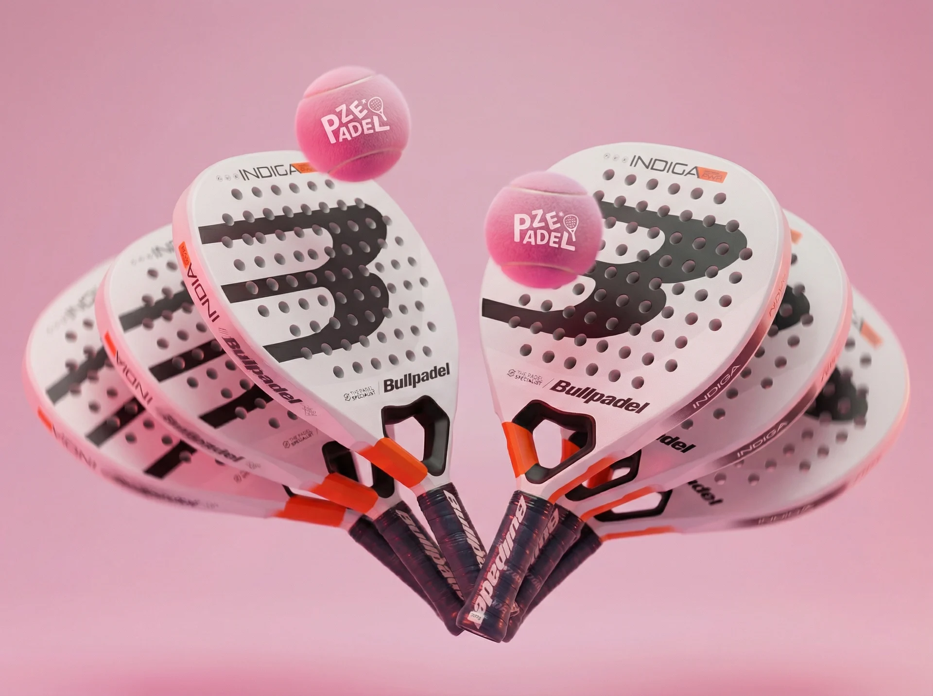 Raquettes de padel roses de la communauté féminine ZE PAD'ELLES